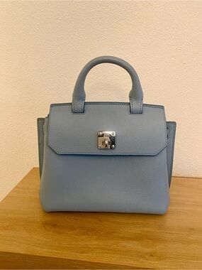 MCM Top-Handle Mini Bag in Light Blue